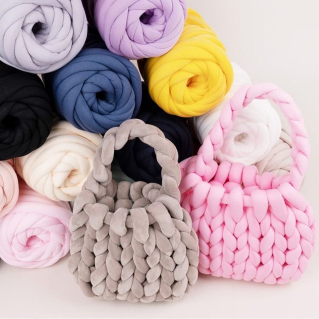 粗棉羊毛超柔軟光滑紗線 DIY 製作包包、帽子、毯子熱門趨勢/DIY 花巨人