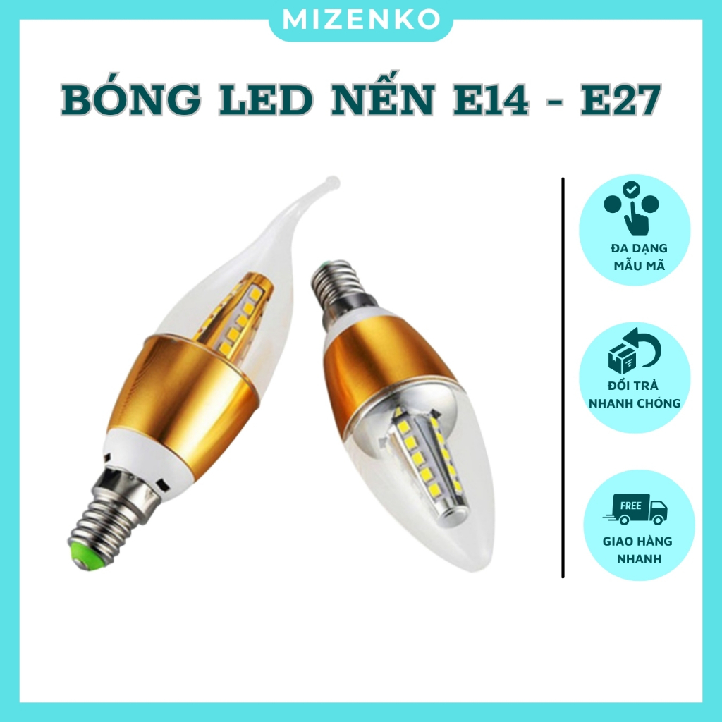Led 蠟燭燈泡 5W E14 - E27 燈座,LED 壁燈裝飾,Mizenko 吊燈