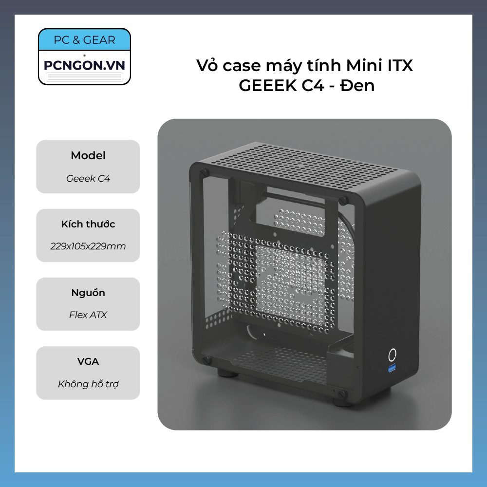 [Pcngon] Mini Atx GEEEK C4 電腦機箱 - 黑色