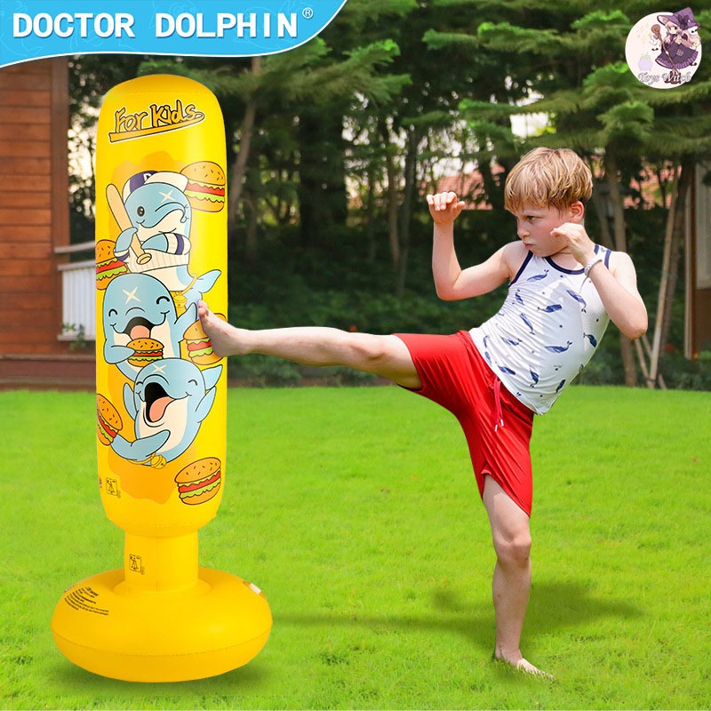 金海豚拳擊柱彈力拳擊兒童練習靈活手足運動帶泵