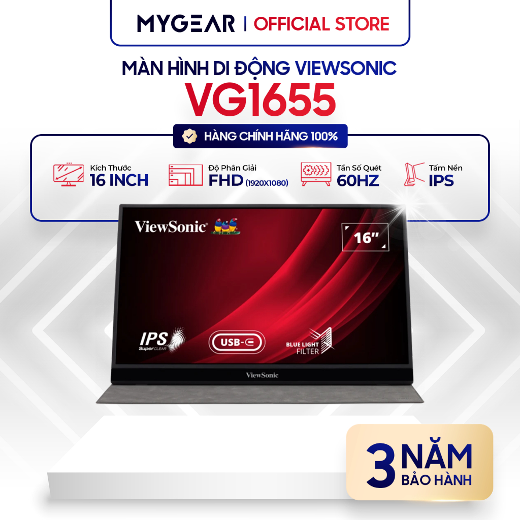 Viewsonic VG1655 16 英寸全高清 IPS 60Hz(迷你 HDMI、USB Type-C)-
