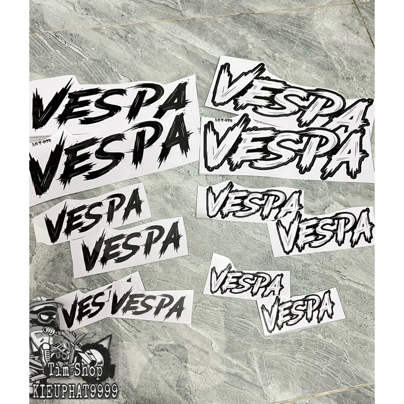 Vespa 字母貼花郵票