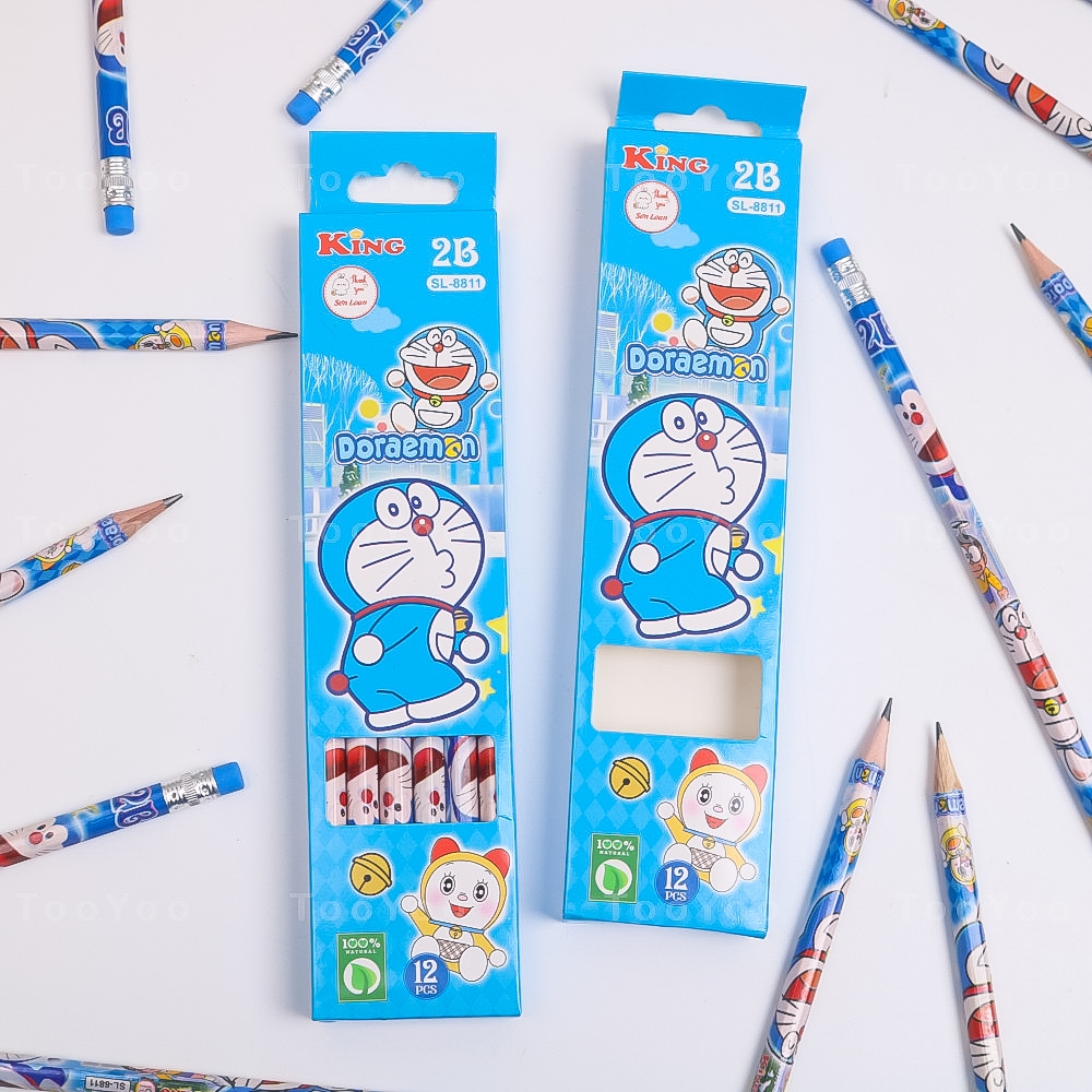 盒裝 12 支可愛可愛的哆啦A夢 2B 鉛筆 TooYoo BK00611
