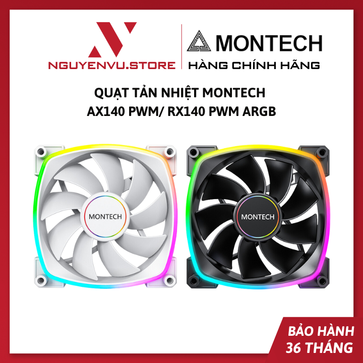 Montech AX140 PWM / RX140 PWM ARGB 散熱器風扇 - 正品