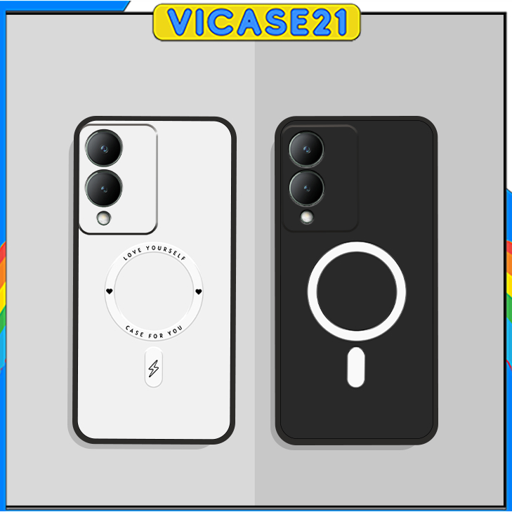 Vivo Y17S 手機殼印有電磁電鍍磁鐵圖像熱門趨勢