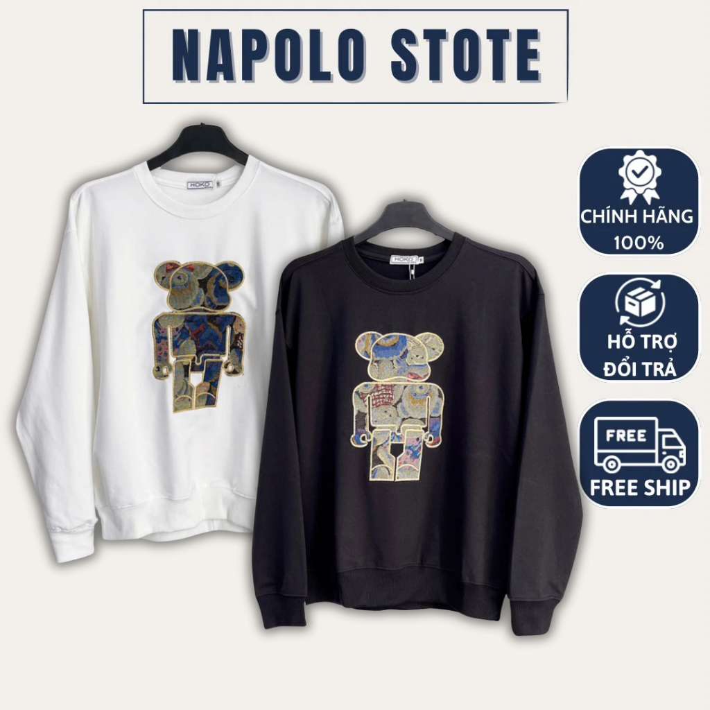 Bearbrick 厚長袖毛氈 T 恤 Napolo.store