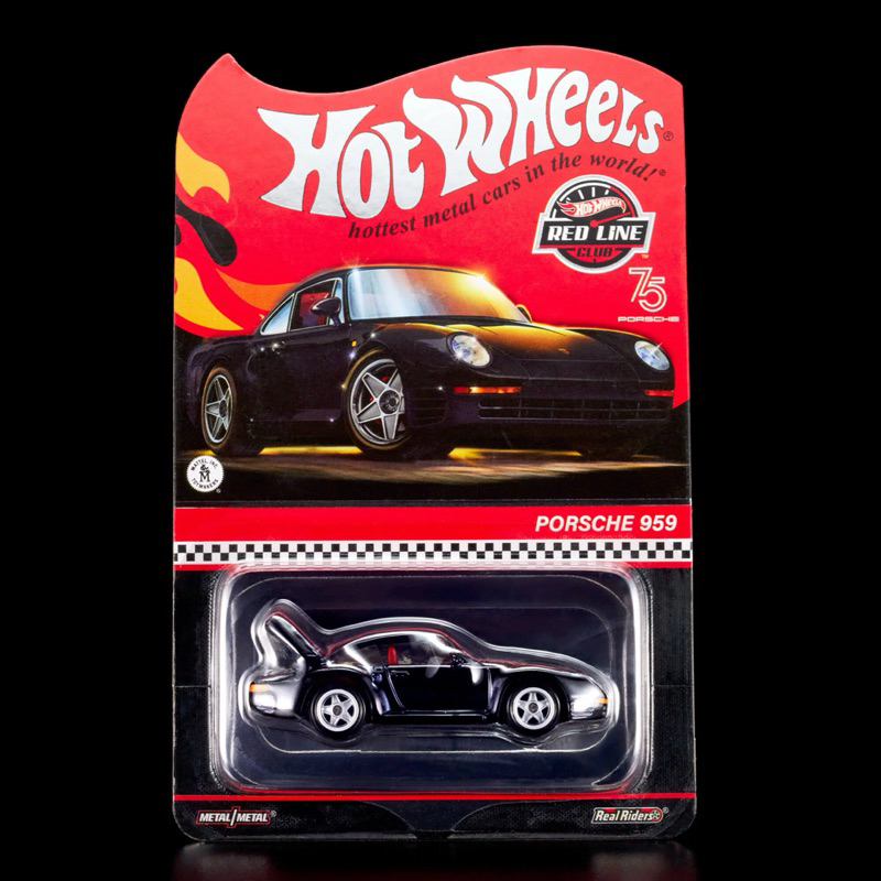 Hot Wheels RLC Exclusive 1986 保時捷 959 黑色模型車,全卡