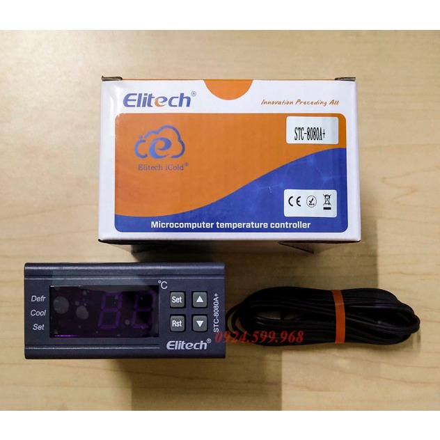Elitech STC-8080A + 冰箱,冷凍溫度控制器 - Elitech STC 8080A + 溫度手錶
