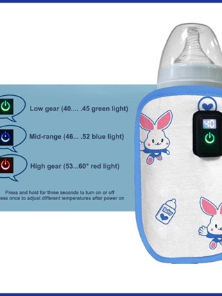 奶瓶孵化袋,保持奶瓶加熱,便攜式奶瓶加熱器,帶 USB 安全充電的智能奶瓶保溫袋,適用於嬰兒