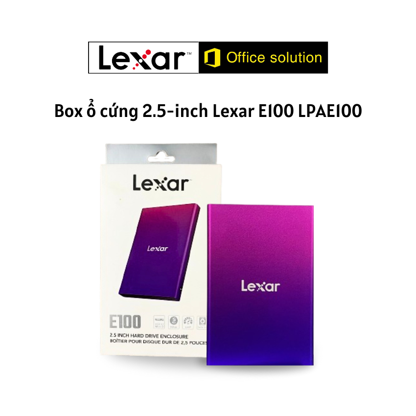 2.5 英寸 USB 3.2 Lexar E100 LPAE100-Rnbg 硬盤盒(硬盤高達 8TB)