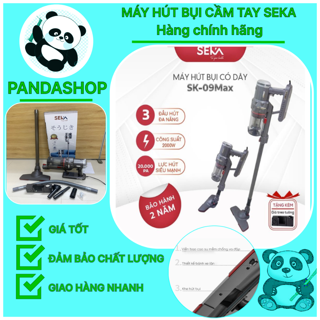 Seka SK-09Max 便攜式吸塵器,容量為 2000W 強大的吸力,便於清潔
