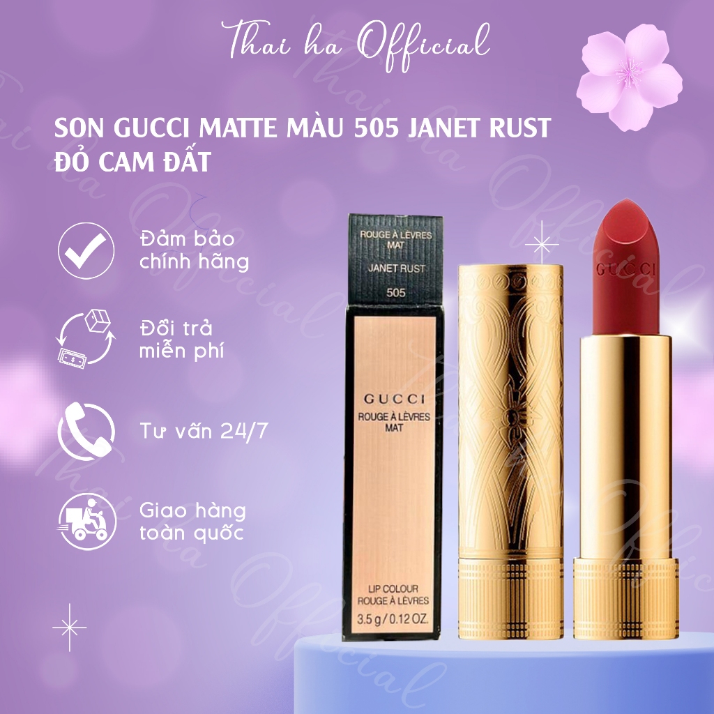 Gucci 505 Janet Rust 啞光唇膏