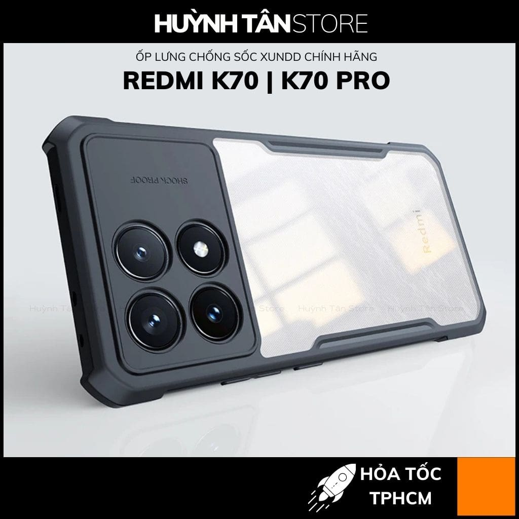 Redmi k70 k70 pro 手機殼防震 xundd 保護正品相機防黃變手機配件 Huynh Tan store