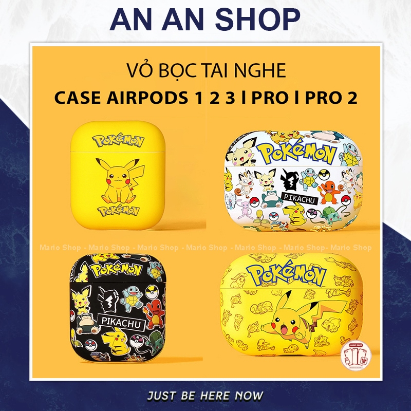 Airpods 1 / 2 / 3 / Pro / Pro 2 耳機套 2 Pokemon 皮卡丘柔性矽膠充電盒 - 配