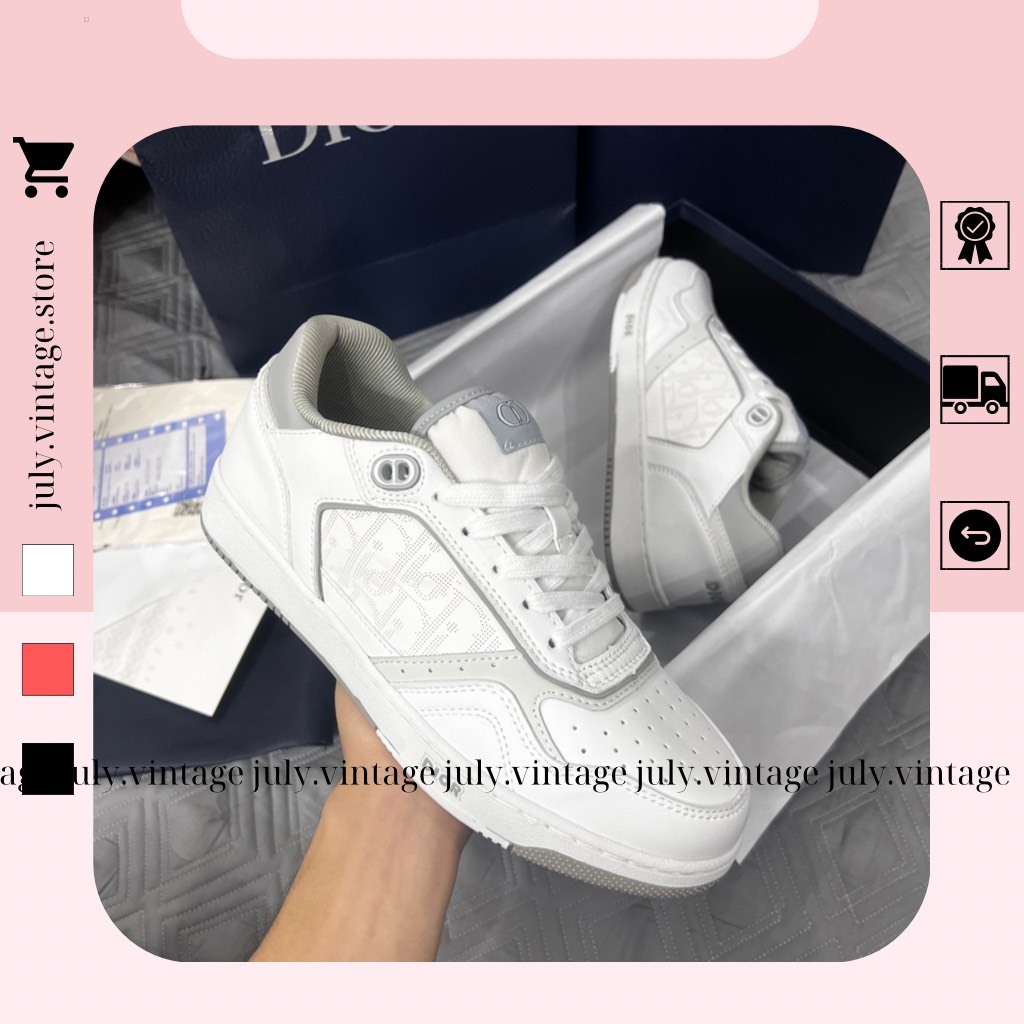 Dior B27 Low 白色灰色運動鞋,白色灰色藍色高品質 [Fullbox Hard Pk]