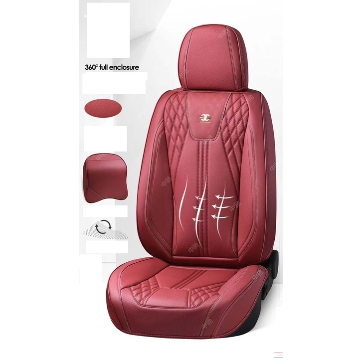 Toex - 5 件套高級 NAPPA 皮革汽車座椅 - 帶頭枕