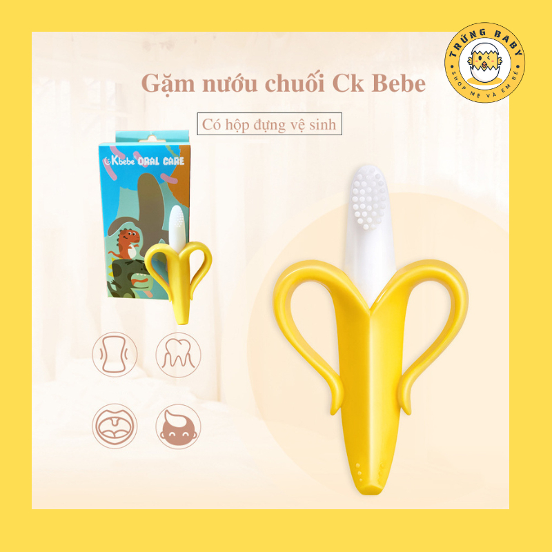 Ck BEBE 香蕉形軟膠適合 3 個月以上嬰兒高品質安全 TPE 塑料