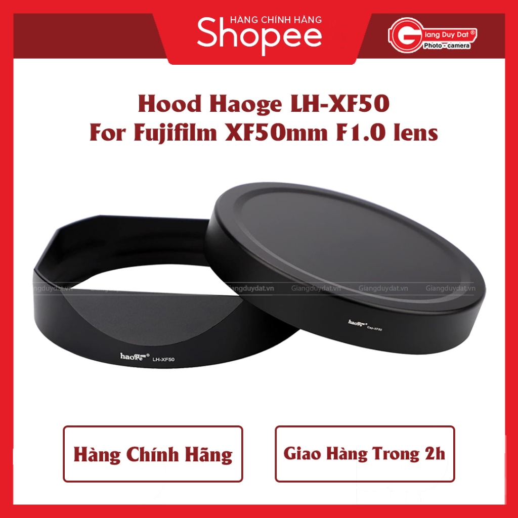 遮光罩 Haoge LH-XF50 適用於 Fujifilm XF50mm F1.0 R WR 鏡頭
