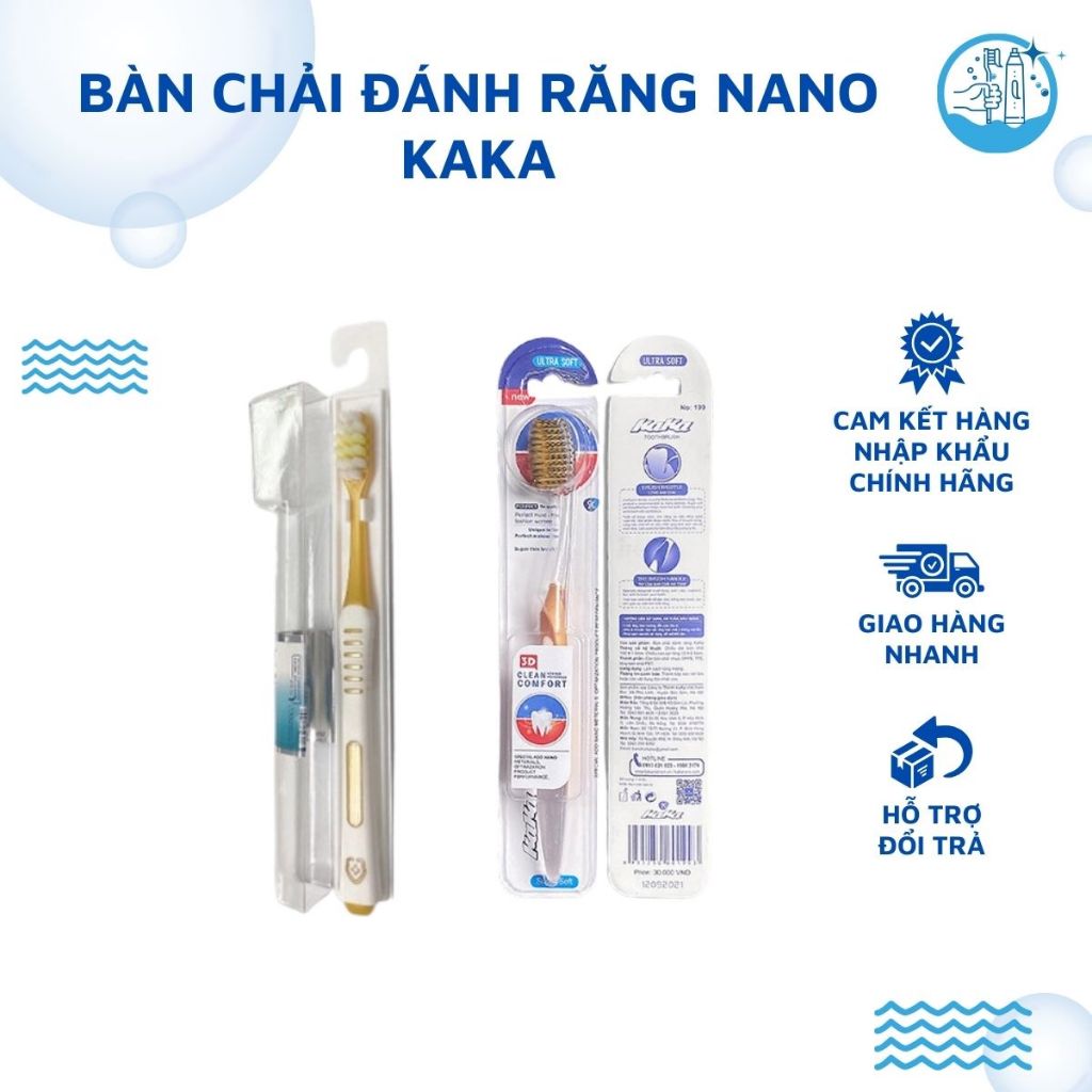 Nano Kaka 高級牙刷超柔軟刷毛牙齒和牙齒表面之間深層清潔