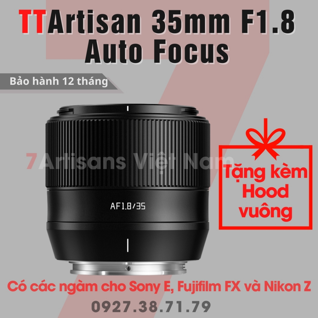 Ttartisan AF 35mm F1.8 自動對焦鏡頭 - 適用於 Fujfilm、Sony E、Niko Z 的自