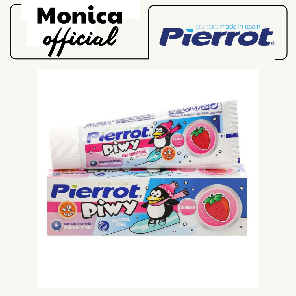 Pierrot 草莓味兒童牙膏 75ml 健康牙齒和牙齦保護 MoNiCa