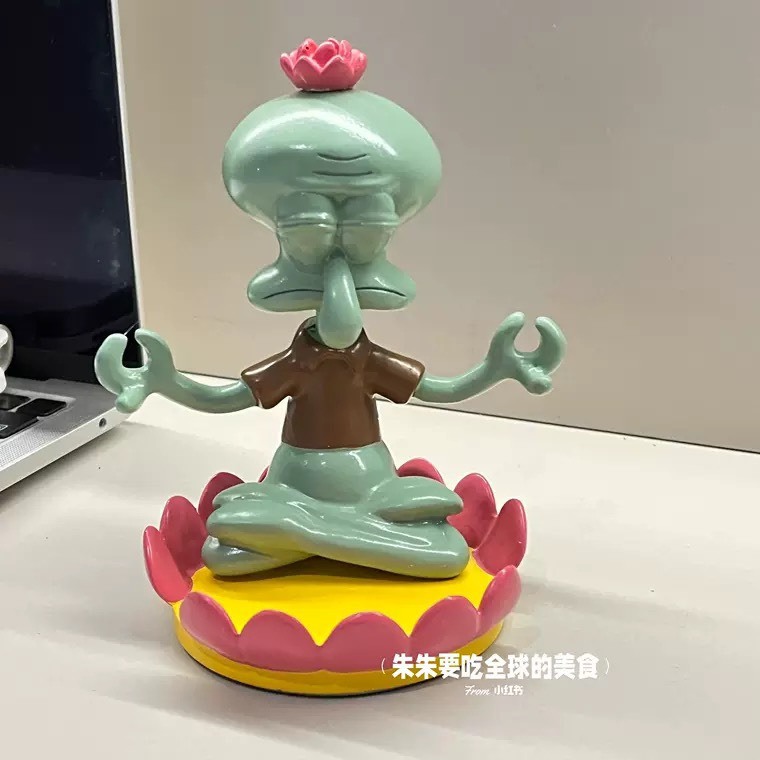 有趣的卡通章魚手機座由樹脂桌面裝飾製成-tinaflower.2021
