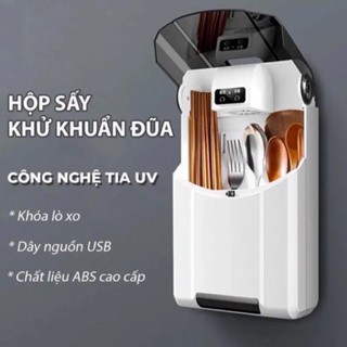 【正品】高品質筷子勺烘乾機和消毒器避免模具並幫助保護健康。帶紫外線燈的筷子和勺子消毒器