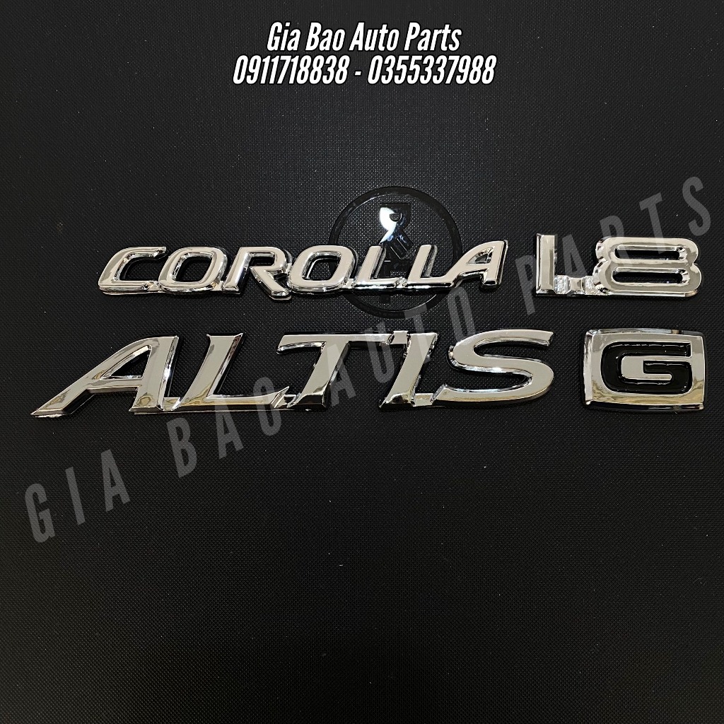 [發貨] Toyota Altis - Altis、Baby corolla、1.8、G 塑料車尾裝飾貼紙 - 實拍