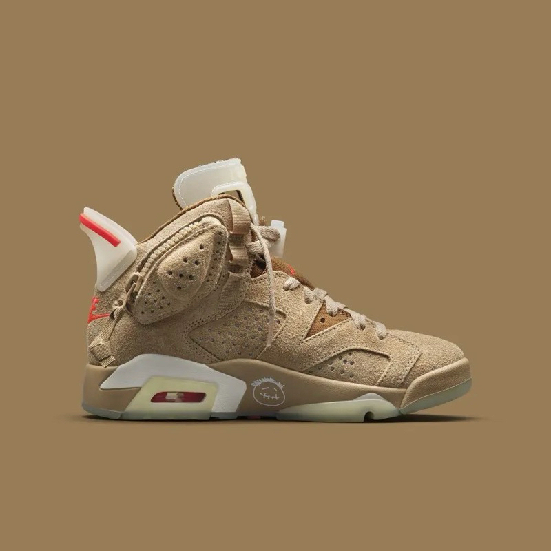 Travis Scott x Air Jordan 6 Retro'British 卡其色' 鞋款*佳品質