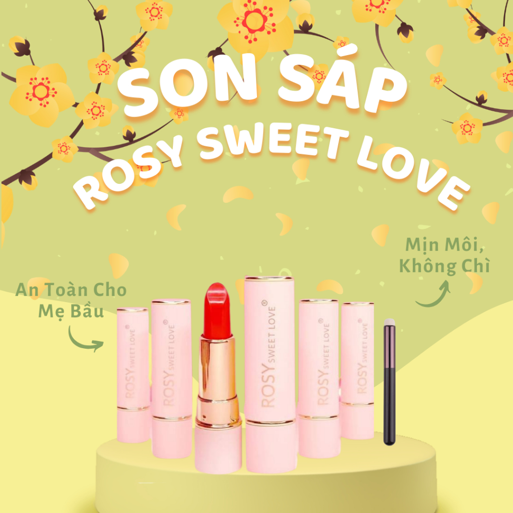 [免費口紅刷] Rosy Sweet Love 啞光蠟唇膏無鉛、啞光唇膏,孕婦安全