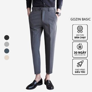 韓國gozin BASIC男士錐形筒休閒褲高品質韓版Vitex男褲-J34