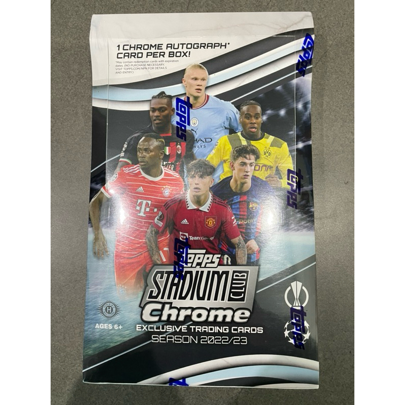 Topps UEFA Stadium Chrome Hobby 2023 / 24 足球卡盒