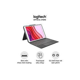 [正品]- 適用於 iPad Gen 7、Gen 8、Gen 9 的羅技 Combo Touch(10.2 英寸)