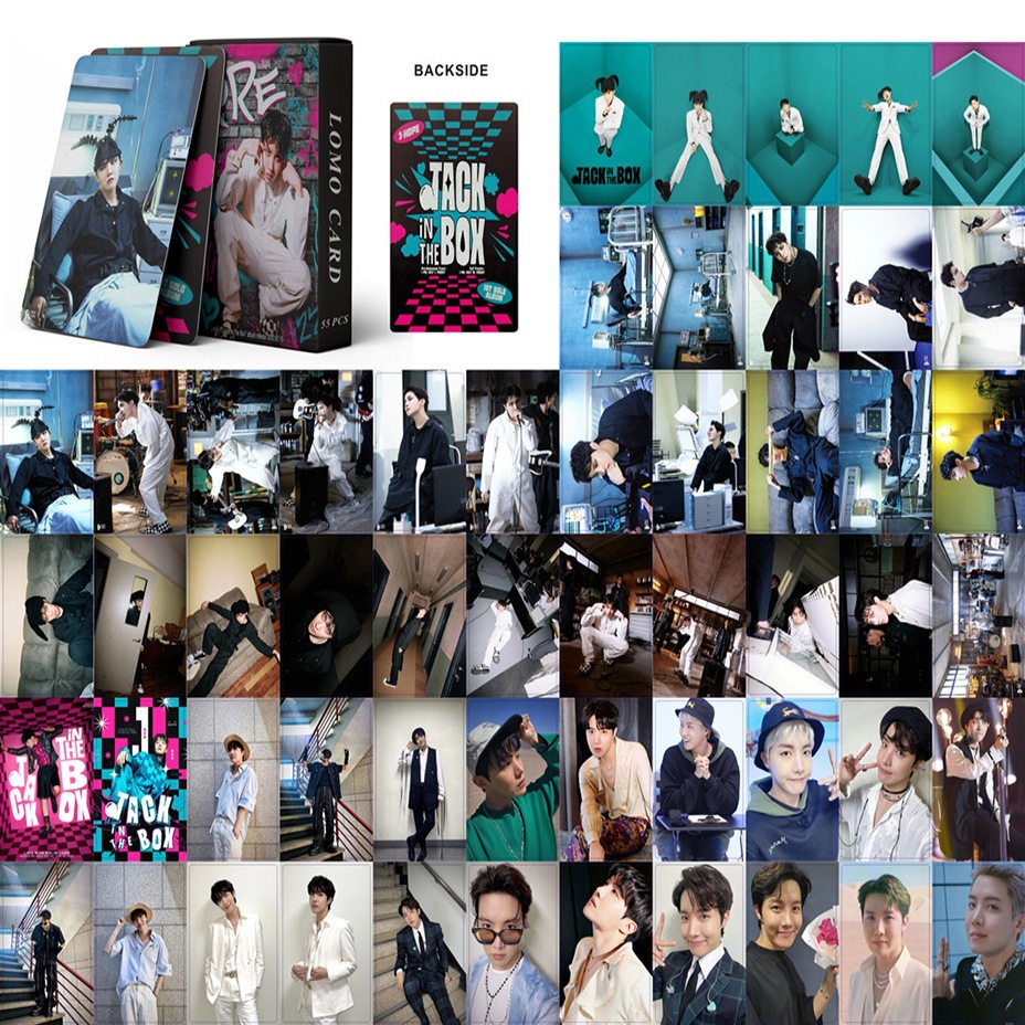全套 55 張 J-Hope Jack 盒裝卡片,Lomo J-Hope 帶角
