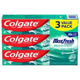 [Air, 美國產品] Colgate Max Fresh 牙膏牙膏, 迷你呼吸條, 清潔薄荷 178g 美國