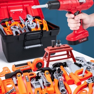 嬰兒維修工具箱玩具套裝,電鑽組裝工程師玩具 - 螺絲玩具 - 男孩玩具