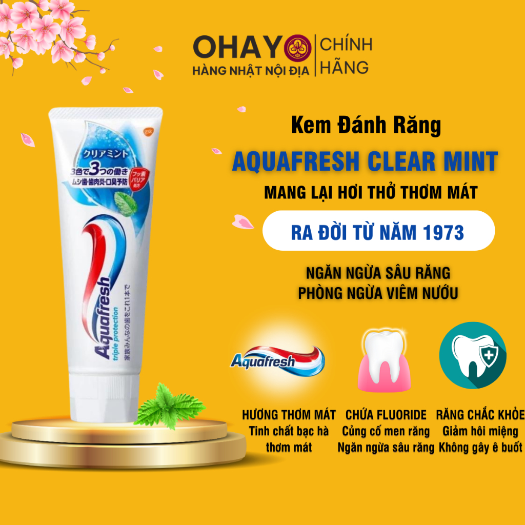 日本aquafresh牙膏薄荷味新款-oayo Shop日本