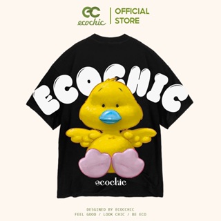 Ecochic YEL DUCKY Tee 本地品牌 T 恤男女通用寬款大碼優質棉 100% F875