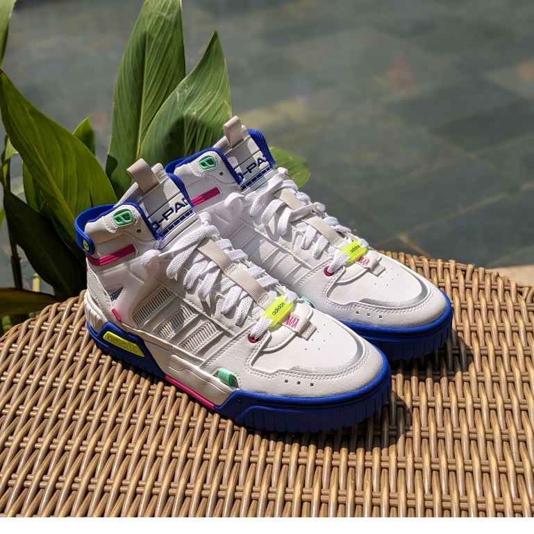 [正品] Adidas Neo D-PAD 中幫時尚配色方案“白/深藍”