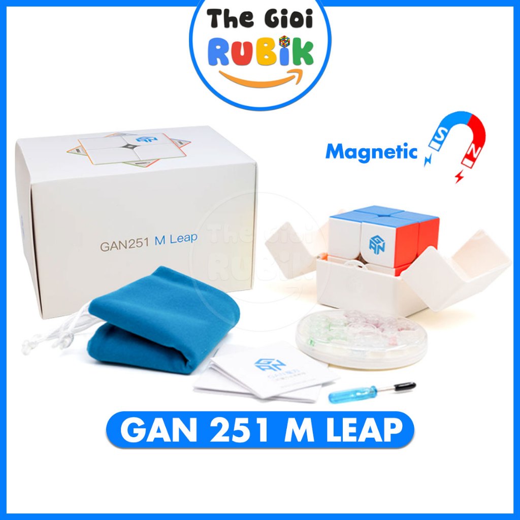 Gan 251 M Pro Leap Rubik 2x2 帶高級磁鐵 GAN Cube 智力玩具 Gioi Cube