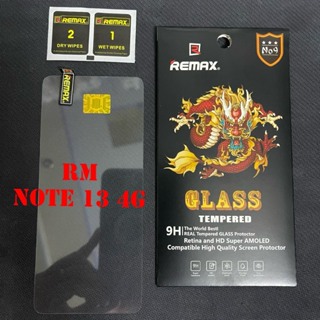 (R10) 小米紅米 Note 13 4G 正品薄透明鋼化貼紙 Remax