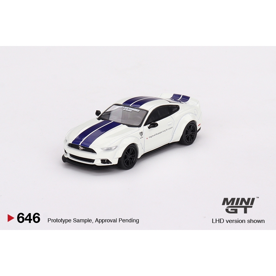 福特野馬 GT LB-WORKS 白色 1 /64 MiniGT MGT00646 車型