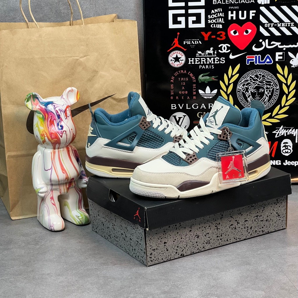 Jd4 Snorlax Custom Jordan 4 奶藍白運動鞋