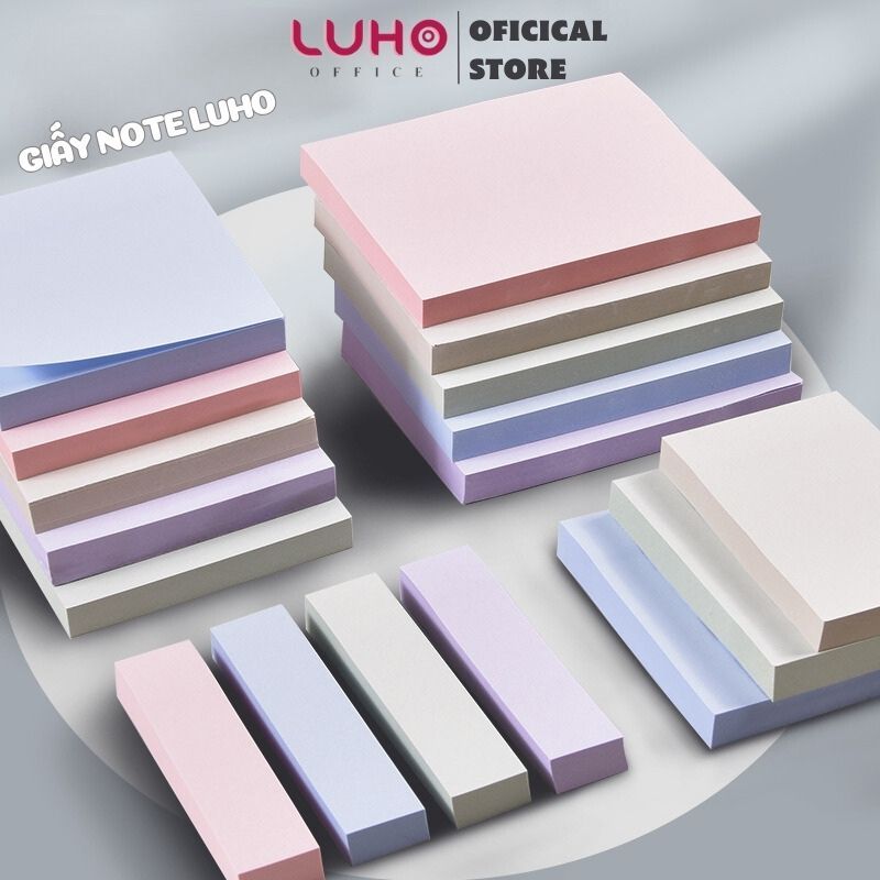Luho便條紙,100張彩色紙各種尺寸可粘合方便標記no13
