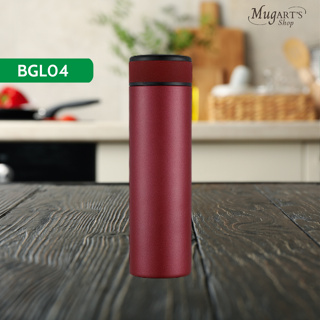 保溫杯,500ml SMART LED 溫度顯示保溫瓶 - 紅色 - BGL04