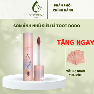 Toot DODO 3.5g 超級啞光乳液唇膏 - 甜美閃亮粉色閃光唇膏,顏色緊湊長達 48 小時