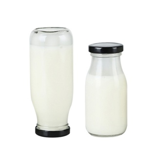 組合 6 玻璃瓶種子牛奶 200 毫升 250 毫升 300 毫升密封牛奶汁
