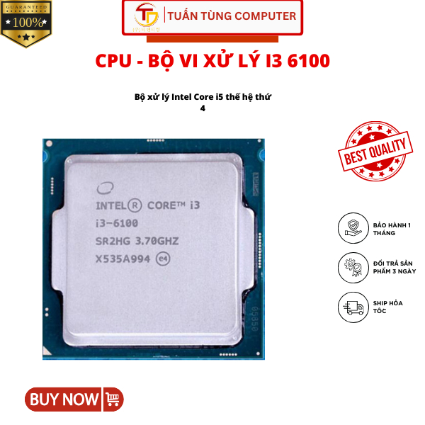 Cpu - 處理器 i3 6100 免費帶導熱膏 - 正品電腦配件