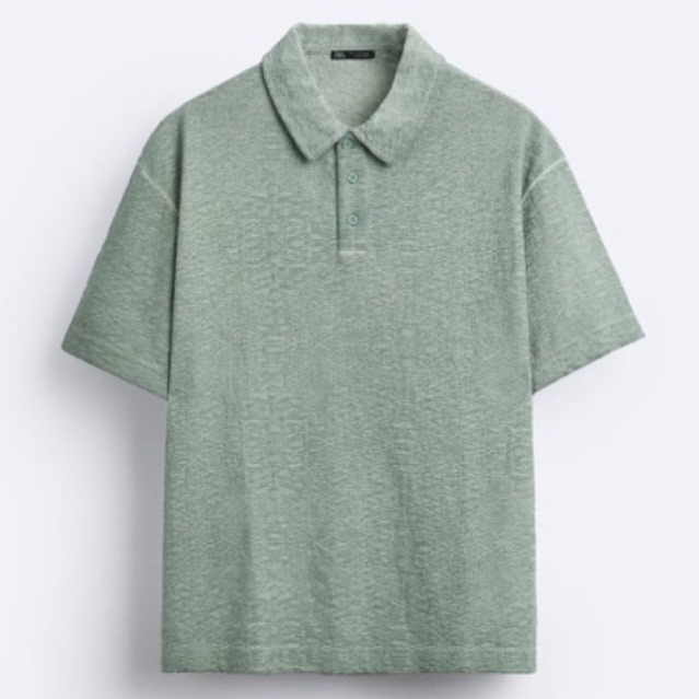 Zara 正品 TEXTURED JACQUARD 男式 polo 衫,尺碼 S /