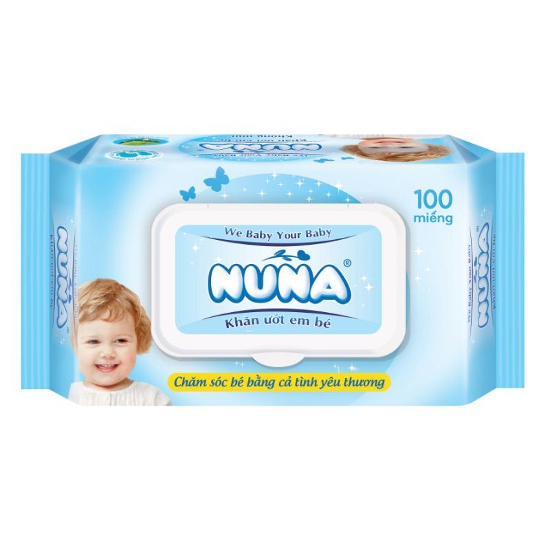 Nuna 濕巾(100 片無味)免費 10 張旅行袋